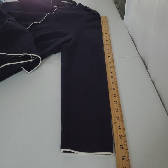 Talbots Military Inspired Knit Jacket Size 1X Cotton Blend Long Sleeve Sweater - Picture 9 of 12